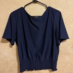 MK dark navy blue blouse